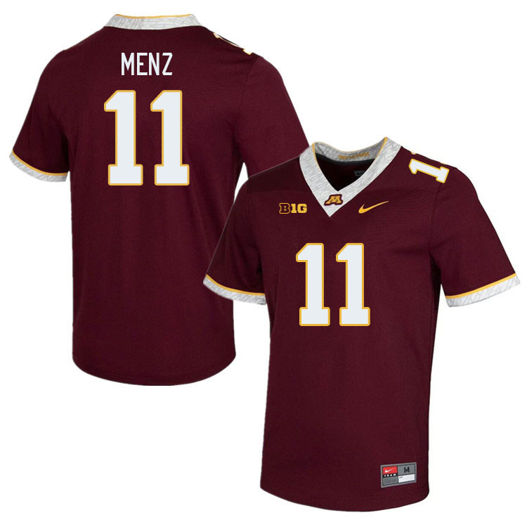 Men #11 Karter Menz Minnesota Golden Gophers College Football Jerseys Stitched Sale-Maroon